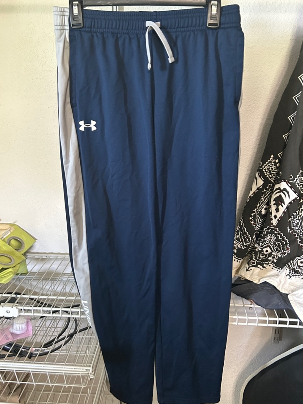 Under Armour Navy and Gray Boy’s Athletic Track Pants